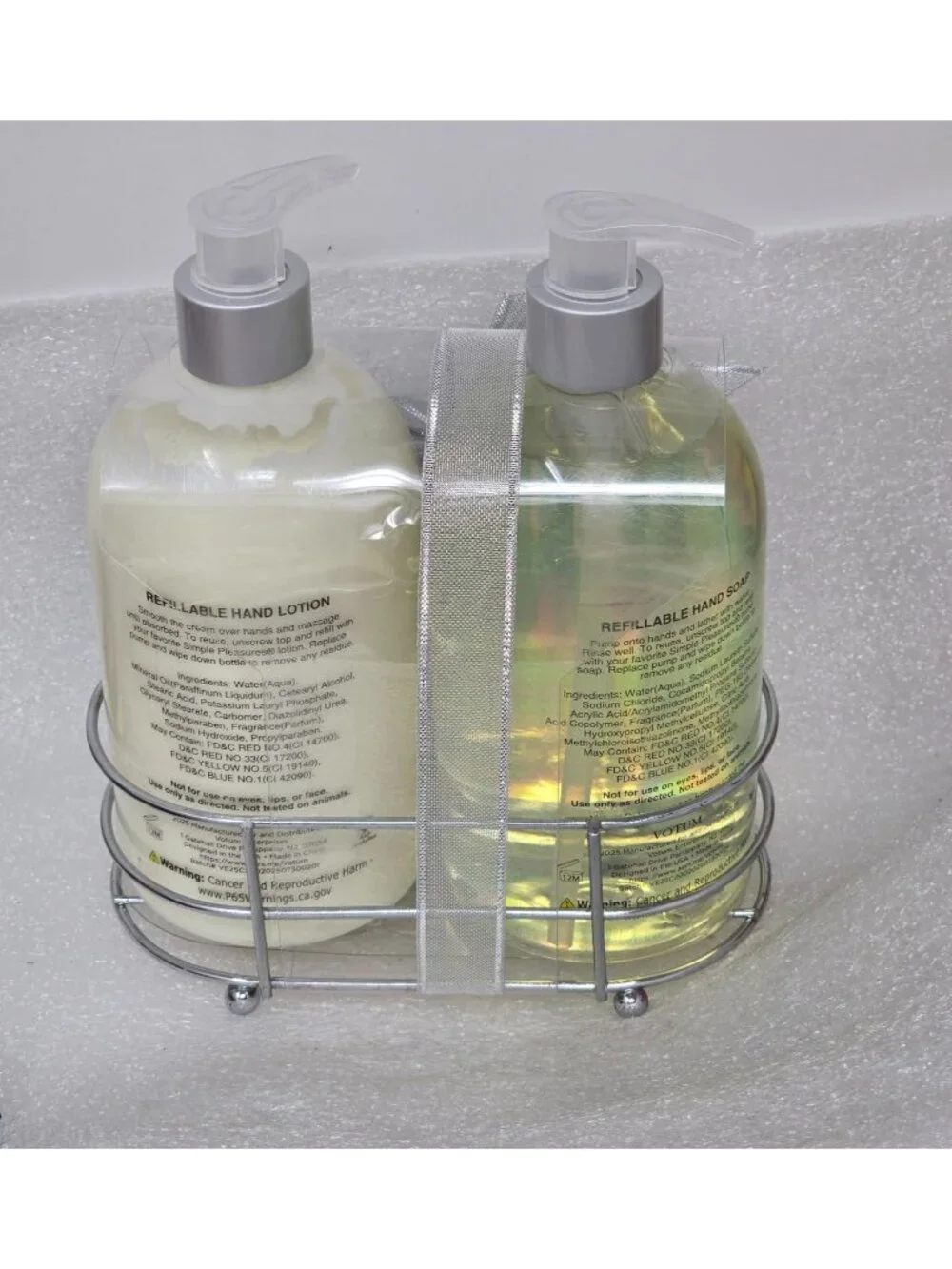 Simple Pleasures Winter Breeze Hand Soap & Hand Lotion Set Refillable w/Caddy